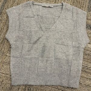 Astr Gray V-Neck Women's Sweater